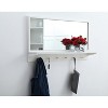 Elegant Lighting Entryway mirror with shelf 42 inch x 21 inch in white - 3 of 4