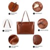 Generic Vintage Genuine Leather Tote Shoulder Bag for Women Satchel Handbag with Top Handles - 3 of 4