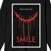 Smile What Makes You…Smile Poster Crew Neck Long Sleeve Adult Black Tee - 2 of 3