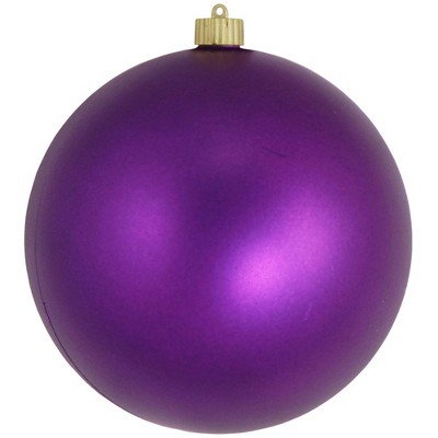Christmas by Krebs Matte Purple Shatterproof Christmas Ball Ornament 8" (200mm)