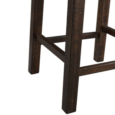 Enrico 60'' Black and Brown Transitional Bar Table Set with USB Ports