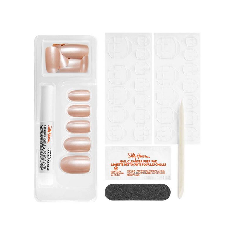 Sally Hansen Salon Effects Perfect Manicure Press-On Nails Kit - Oval - Out Of This Pearl - 24ct, 4 of 8