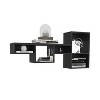 Vynxaria 47" Wide 7-Tier Wall Shelf, Modular Cube Shelf, Black - 3 of 4