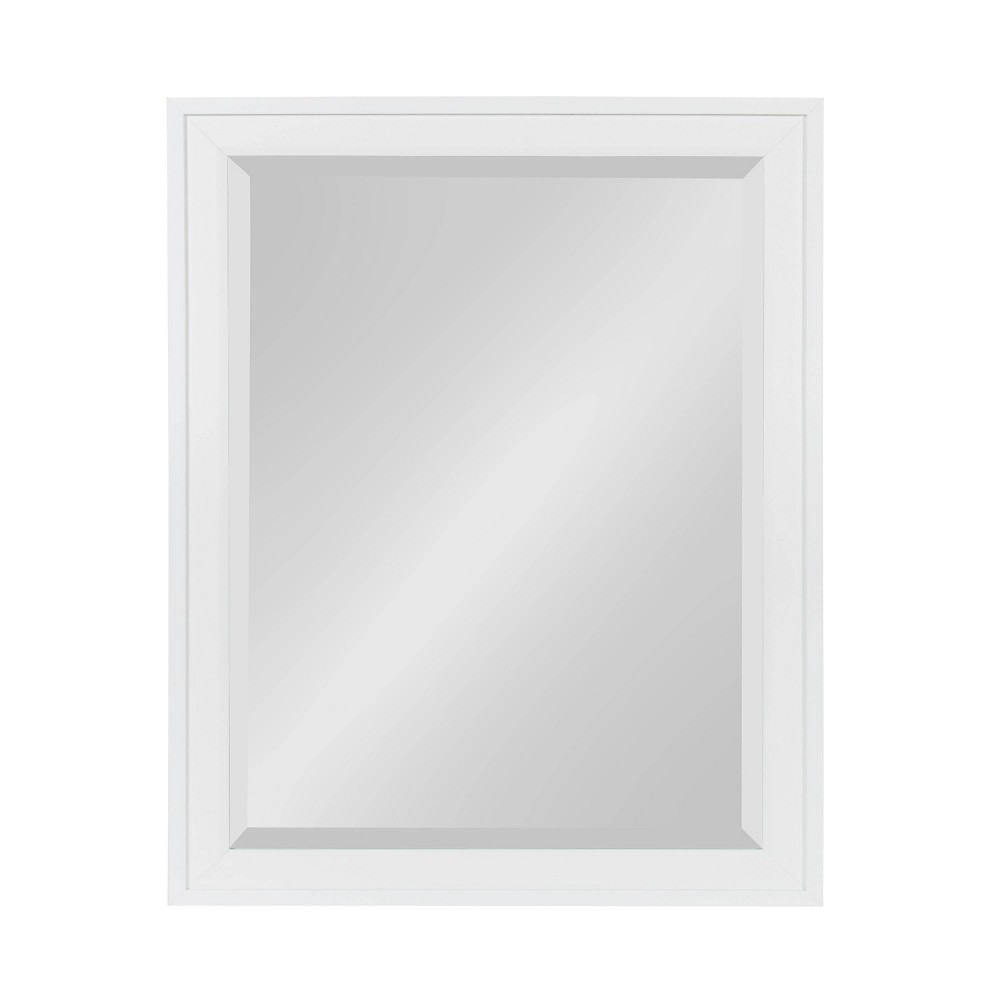 Photos - Wall Mirror 21.5" x 27.5" Bosc Rectangle  White - DesignOvation