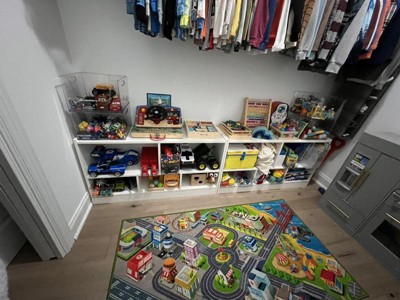 COSTWAY Librería para Niños, Mueble Organizador Juguetes, Mueble de 5 Cubos  para Ordenar Juguetes Muñecas y