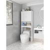 VYNXARIA Home Bathroom Shelf Over-The-Toilet, Bathroom SpaceSaver, Bathroom Storage Cabinet Organizer,White - 3 of 4