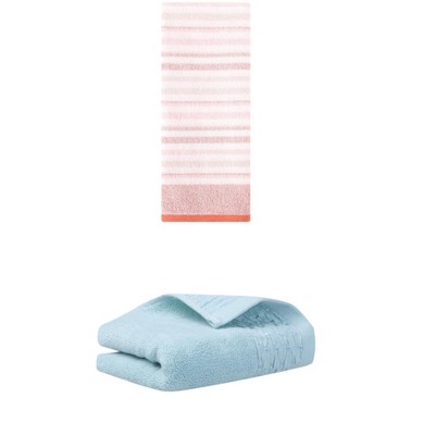 REGALWOVEN Bathroom Soft Absorbent Decorative Hand Towels for Face Hair 14" x 30"/13" x 27" 2 Pcs