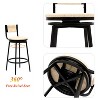 VYNXARIA Bar Stools Swivel Counter Chairs with Metal Frame Set of 2 Hand Woven Paper Rope Dining Barstools for Kitchen Counter,Creamy White - 4 of 4