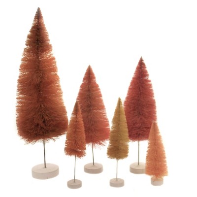 Halloween 16.0" Rainbow Trees Brown Autumn Fall Village Decorate  -  Decorative Figurines