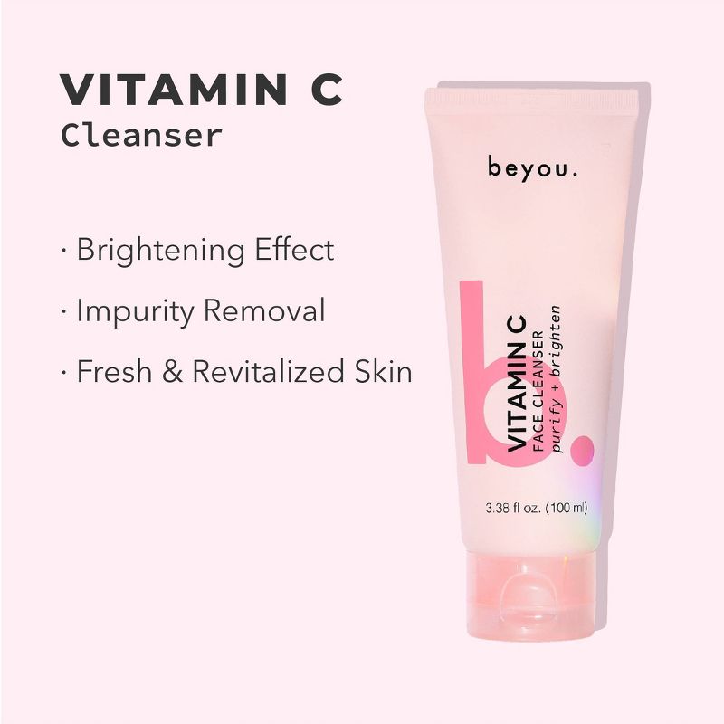 Beyou. Vitamin C Face Cleanser + Hydrate, Purify and Brighten + Sensitive Skin Friendly - 3.38 fl oz, 4 of 15
