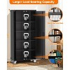 Garvee 72 inch Metal Garage Cabinet with Pegboard, Tall Storage Cabinets W/Doors & Adjustable Shelves, Black - 4 of 4