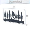 5 Star Super Deals Bigfoot Key Holder Wall-Mounted Metal Key Rack with 8 Hooks Forest Silhouette Design  Matte Black Finish, and Rustic Key Organizer - 4 of 4