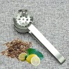 2 PCS Stainless Steel Round Teabag Tongs Tea Bag Squeezer Holder Grip(Silver) - 4 of 4