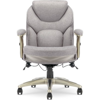 Light Gray Fabric Executive Ergonomic Swivel Chair with Adjustable Arms