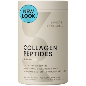 Sports Research Collagen Peptides, Unflavored, 1 lb (454 g) - 1 of 4