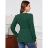 Women’s Maternity Shirts Long Sleeve Pregnancy Tops for Women Casual V Neck Tunic Blouse Clothes with Button - 2 of 4