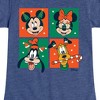 Girls' - Disney - Mickey And Friends Christmas Grid Fitted Short Sleeve Graphic T-Shirt - 2 of 4