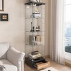 KTMBDW Display Cabinet with Drawer, 4-Tier Curio Cabinet with Lock, Tempered Glass Storage Case for Living Room Bedroom - 4 of 4