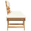 Patio Bench with Cushions 2-in-1 74.8" Solid Acacia Wood - 4 of 4