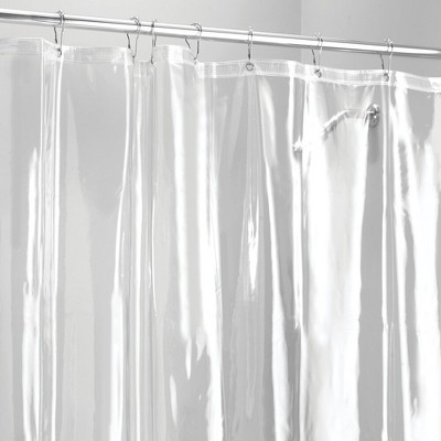 mDesign X-WIDE Waterproof Vinyl Shower Curtain Liner, 108" x 72" - Clear