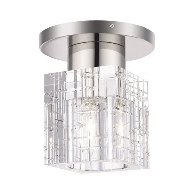 Livex Lighting Rotterdam 1 - Light Semi-Flush Mount in  Polished Nickel