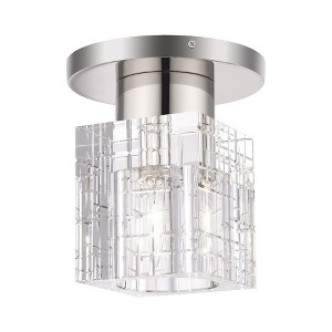 Livex Lighting Rotterdam 1 - Light Semi-Flush Mount in  Polished Nickel - 1 of 4