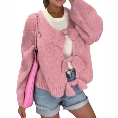 Women's Bow Tie Cardigan - Miss Sparkling
