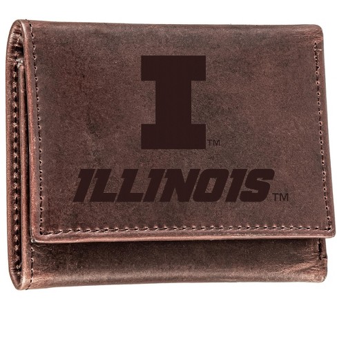 Evergreen NCAA Louisiana Ragin' Cajuns Brown Leather Trifold Wallet  Officially Licensed with Gift Box