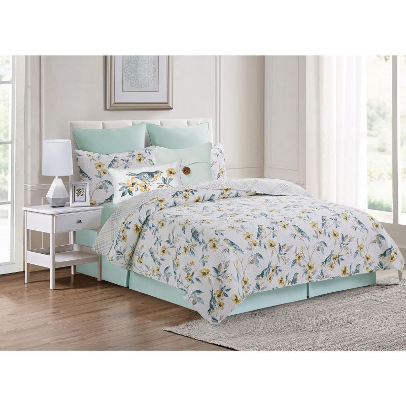 C&F Home Calix Bluebird Cotton Quilt Set  - Reversible and Machine Washable, 1 of 10