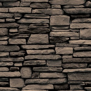 Tempaper & Co. Gray Stone Removable Peel and Stick Wallpaper, Slate Stone, 28 sq ft: Self-Adhesive Vinyl, Abstract Pattern - 1 of 4