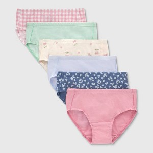 Hanes Toddler Girls' 6pk Organic Cotton Briefs - 1 of 4
