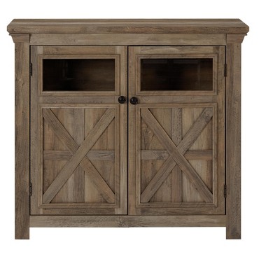 TIRAMISUBEST Gray Wash Wooden 2-Door Buffet Cabinet with Storage, Large Sideboard for Dining Room or Entryway