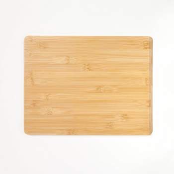 2pc Reversible Bamboo Cutting Board Set Natural - Figmint
