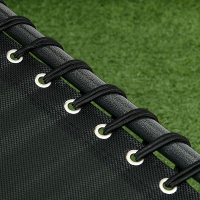 Black Mesh Folding Armless Outdoor Chaise Lounge with Pillow