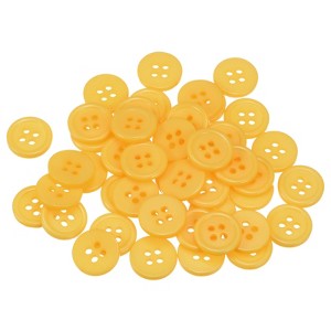 Unique Bargains Resin DIY Craft Flat 4-Hole Sewing Buttons 100 Pcs - 1 of 4