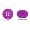 Unique Bargains Resin Craft Snap Round Flat 4-Hole Sewing Buttons 50 Pcs - 2 of 4