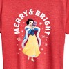 Women's - Disney - Merry And Bright Snow White Short Sleeve Graphic T-Shirt - 2 of 4