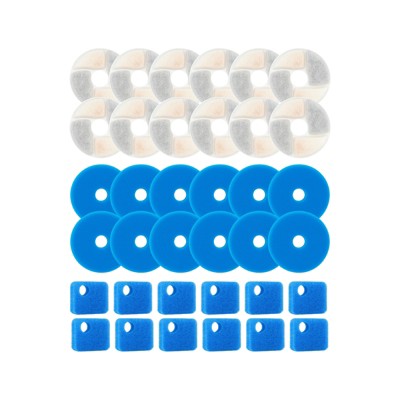 Nispira Cat Water Fountain Filter Replacements for Rantizon, Square and SORON 2.2L/73oz Stainless Steel Pet Water Fountain, 12 Packs