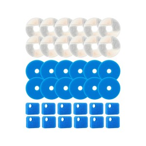 Nispira Cat Water Fountain Filter Replacements for Rantizon, Square and SORON 2.2L/73oz Stainless Steel Pet Water Fountain, 12 Packs - 1 of 4