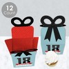 Big Dot of Happiness Boy 18th Birthday - Square Favor Gift Boxes - Eighteenth Birthday Party Bow Boxes - Set of 12 - 3 of 4