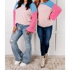 Women's Textured Color Block Pullover Hoodie - One Eleven North - 2 of 4