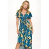 WEST K Women's Georgia Faux Wrap Dress with High-Low Hem and Tie Waist - 4 of 4