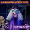 Joyfy 72" Halloween Outdoor Decoration, Animated Life Size Witch with LED Eyes and Creepy Sound for Halloween Haunted House Lawn Yard Garden  Decor - 2 of 4