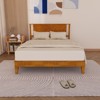 Karl Home Twin Size Deluxe Bed Frame with Headboard with Solid Wood, No Box Spring Needed,  Easy Assembly, White - 4 of 4