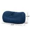 CAVINAS Suede Cylindrical Bean Bag Chair for Adults & Kids,Soft Bean Bag Ottoman,Accent Chairs for Living Room - 4 of 4