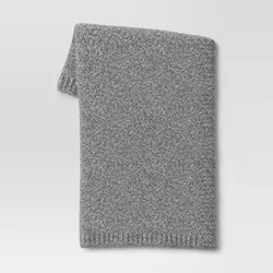 Cozy Knit Throw Blanket Dark Gray - Threshold™