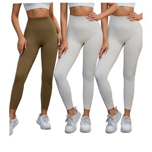 INSPIRE CHIC 3 Packs Women's High Waisted Butt Lifting Cycling Running Workout Control Panties - 1 of 4