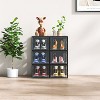 KTMBDW Shoe Box Organizer Set of 6, Stackable Plastic Shoe Box with Clear Door, Shoe Storage Box Containers,For Display Sneakers for Living Room - 2 of 4