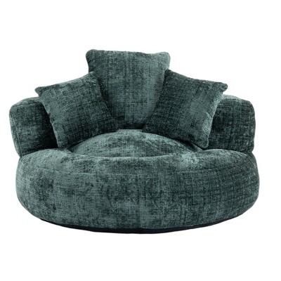 Maliang Lazy Sofa, Back Bean Bag Chair Couch With Three Pillows, Single Gaming Sofa Chair For Living Room, Bedroom