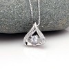 Catrina Pendant Necklace Cubic Zirconia Box Chain Women Ginger Lyne Collection - 2 of 4